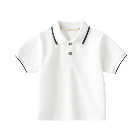 BOOMNY Baby Boys T-Shirts Short Sleeve Casual Patchwork Color Buttons Up Polo Tshirt For Boys Soft Breathable Summer Shirt Tops Leisure Children's Dailywear