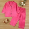 thumbnail image 1 of BOOMNY Baby Girls 2 Peice Pajamas Sets Soft Long Sleeve Buttons Sleepwear Tops Pants Pjs Set for Kids Cozy Loungewear Homewear, 1 of 5