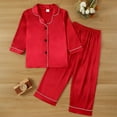 thumbnail image 1 of BOOMNY Baby Girls 2 Peice Pajamas Sets Soft Long Sleeve Buttons Sleepwear Tops Pants Pjs Set for Kids Cozy Loungewear Homewear, 1 of 5