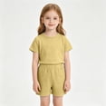 thumbnail image 1 of BOOMNY Baby Girls 2 Peice Pajamas Sets Soft Short Sleeve Sleepwear Tops Shorts Pjs Set for Kids Cozy Loungewear Homewear, 1 of 4