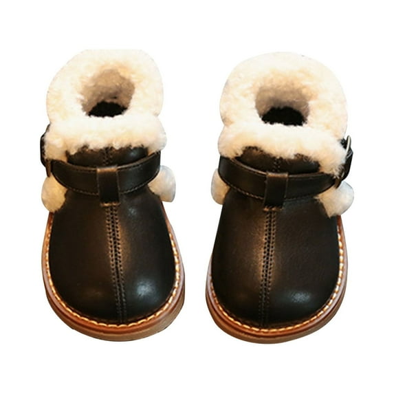 BOOMNY Baby Girls Shoes Fall Winter Baby Girls Walking Shoes Soft Soled Princess Shoes 1 2 Years Old Baby Cotton Shoes Boots Walking Shoes Relaxed Fit Toddler Footwear