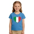 thumbnail image 1 of BOOMNY Baby Girls Short Sleeve Italy Soccer T-Shirts Crew Neck Graphic International Football Tee Tops for Girl Soft Dailywear, 1 of 6