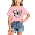thumbnail image 1 of BOOMNY Baby Girls Short Sleeve T-Shirts Crew Neck Butterfly Graphic Tee Tops for Girl Soft Dailywear, 1 of 5