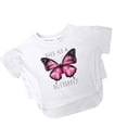 thumbnail image 1 of BOOMNY Baby Girls Short Sleeve T-Shirts Crew Neck Butterfly Graphic Tee Tops for Girl Soft Dailywear, 1 of 5