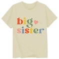 thumbnail image 1 of BOOMNY Baby Girls Tshirts Short Sleeve Casual Big Sister Letter Printed T Shirts Lightweight Loose Summer Shirt Tops Leisure Girl's Clothes, 1 of 2