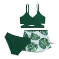 thumbnail image 1 of BOOMNY Baby Infant Girls 3 Peice Swimsuits Sleeveless Bathing Suit for Kids Hawaii Floral Graphic Lightweight Cozy Summer Beach Vacation Swimwear, 1 of 4