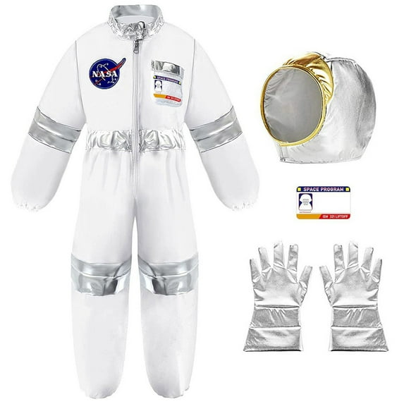 BOOMNY Boys Astronaut Gloves Outfit Kids Party Performance Dress Up School Toy Accessories Campus Set