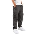 thumbnail image 1 of BOOMNY Boys Cargo Pants Elastic Waist Solid Color Wide Leg Athletic Jogger Pants With Pocket, Sizes 11-12 Years, 1 of 5