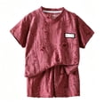 thumbnail image 1 of BOOMNY Boys Outfits Set Graphic Y2K Short Sleeve Tshirts Shorts 2 Peice Clothes Set Fashion Lightweight Dailywear, 1 of 3