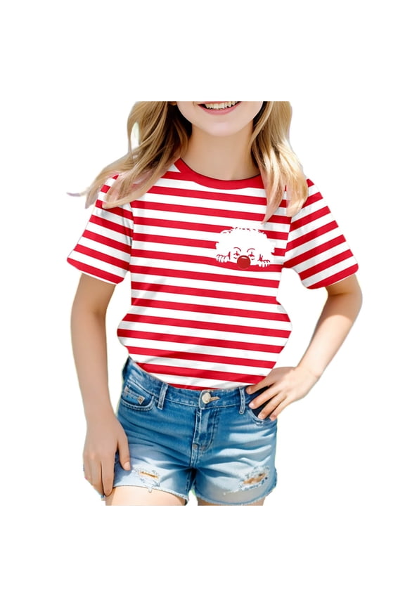 Carnival Toddler Infants Boys Tshirts Short Sleeve T Shirts For Kids Cartoon Clown Graphic Breathable Loose Fit Cozy Childrens Summer Tees