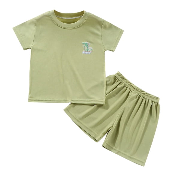 BOOMNY Child Boys Pajamas Sets 2 Peice Cartoon Graphic Short Sleeve Sleepwear Tops Shorts Pjs Set for Kids Cozy Loungewear Homewear