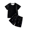 thumbnail image 1 of BOOMNY Child Boys Pajamas Sets 2 Peice Dinosaur Graphic Short Sleeve Sleepwear Tops Shorts Pjs Set for Kids Cozy Loungewear Homewear, 1 of 2