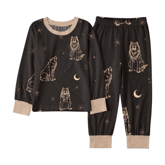 BOOMNY Child Boys Pajamas Sets 2 Peice Graphic Long Sleeve Sleepwear Tops Pants Pjs Set for Kids Cozy Loungewear Homewear