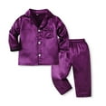 thumbnail image 1 of BOOMNY Child Girls Pajamas Sets 2 Peice Soft Long Sleeve Buttons Sleepwear Tops Pants Pjs Set for Kids Warm Winter Loungewear Homewear, 1 of 3