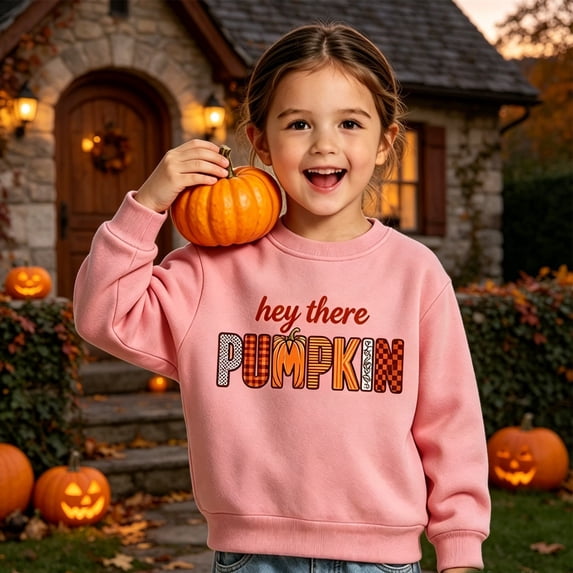 BOOMNY Child Girls Thanksgiving Sweatshirts Letter Graphic Long Sleeve Sweatshirt for Kids Warm Fall Winter Pullover Tops