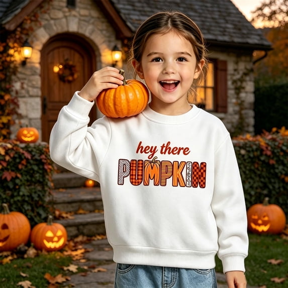 BOOMNY Child Girls Thanksgiving Sweatshirts Letter Graphic Long Sleeve Sweatshirt for Kids Warm Fall Winter Pullover Tops