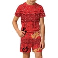 thumbnail image 1 of BOOMNY Children Boys Outfit Sets 2 Peice Ice Cream Graphic Long Sleeve Tshirts Shorts Outfits for Kids Comfy Clothing Set, 1 of 4