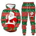thumbnail image 1 of BOOMNY Christams Mens Tracksuits Xmas Santa Claus Hoodies Sweatpants 2Pcs Gym Sweat Suits Running Jogging Fall Winter Athletic Tracksuit Outfits, 1 of 3