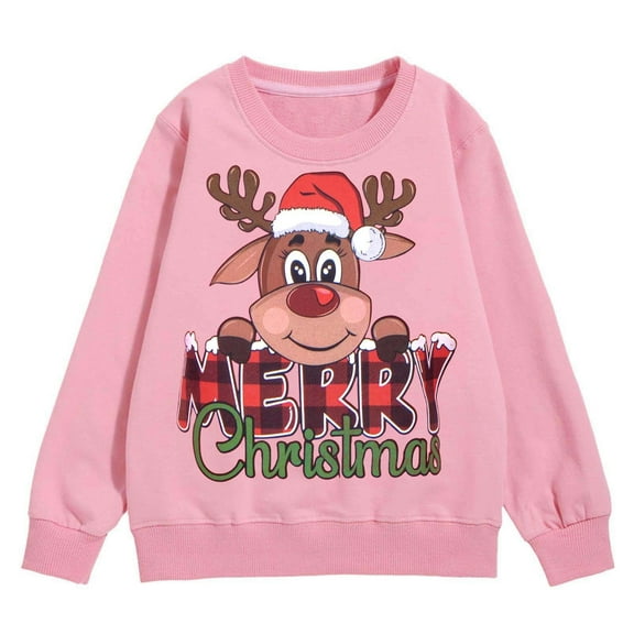 BOOMNY Christmas Infants Baby Boys Sweatshirts Xmas Deer Embroidery Sweatshirt For Boys Long Sleeve Warm Fall Winter Pullover Tops