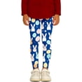 thumbnail image 1 of BOOMNY Easter Toddler Girls Leggings Straight Leg Gym Yoga Pants for Girl Trendy Cartoon Egg Bunny Graphic Elastic Waist Lightweight Skiny Fit Soft Athleric Tights, 1 of 5