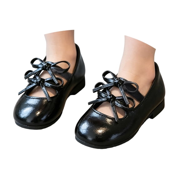 BOOMNY Girl's Dance Sandals Closed Toe Dance Training Slippers for Kids Adjustable Strap Solid Color Soft Soled Shoes