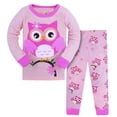 thumbnail image 1 of BOOMNY Girls 2 Peice Pajamas Sets Cartoon Graphic Long Sleeve Sleepwear Tops Pants Pjs Set for Kids Cozy Loungewear Homewear, 1 of 2