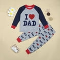 thumbnail image 1 of BOOMNY Girls 2 Peice Pajamas Sets I Love My Mom Graphic Long Sleeve Sleepwear Tops Pants Pjs Set for Kids Cozy Loungewear Homewear, 1 of 7
