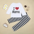thumbnail image 1 of BOOMNY Girls 2 Peice Pajamas Sets I Love My Mom Graphic Long Sleeve Sleepwear Tops Pants Pjs Set for Kids Cozy Loungewear Homewear, 1 of 7