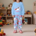 thumbnail image 1 of BOOMNY Girls 2 Peice Pajamas Sets White Horse Graphic Long Sleeve Sleepwear Tops Pants Pjs Set for Kids Cozy Loungewear Homewear, 1 of 5