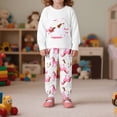 thumbnail image 1 of BOOMNY Girls 2 Peice Pajamas Sets White Horse Graphic Long Sleeve Sleepwear Tops Pants Pjs Set for Kids Cozy Loungewear Homewear, 1 of 5