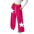 thumbnail image 1 of BOOMNY Girls Baggy Sweatpants Wide Leg Sweat Pants for Kids Trendy Elastic Waist Drawstring Graphic Y2K Fall Jogger Trousers With Pockets, 1 of 4