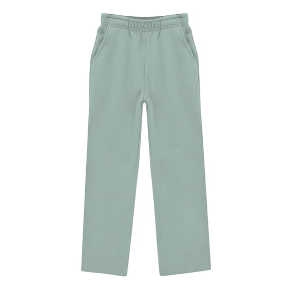 BOOMNY Girls Baggy Sweatpants Wide Leg Sweat Pants for Kids Trendy Elastic Waist Drawstring Solid Fall Jogger Trousers With Pockets