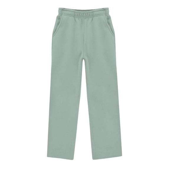 BOOMNY Girls Baggy Sweatpants Wide Leg Sweat Pants for Kids Trendy Elastic Waist Drawstring Solid Fall Jogger Trousers With Pockets
