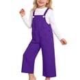 thumbnail image 1 of BOOMNY Girls Bib Overalls Loose Overalls for Kids Trendy Adjustable Strap Solid Romper Jumpsuit With Pocket, 1 of 4