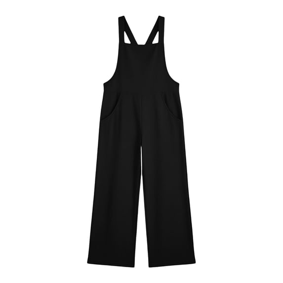 BOOMNY Girls Casual Jumpsuits Solid Sleeveless Spaghetti Strap Romper for Kids Soft Baggy Fall Jumpsuit