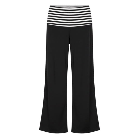 BOOMNY Girls Flared Leggings Slim Fit Workout Yoga Pants for Kids Trendy Elastic Waist Striped Cozy Bell Bottoms