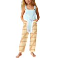 thumbnail image 1 of BOOMNY Girls Jumpsuits Ice Cream Graphic Sleeveless Spaghetti Strap Romper for Kids Soft Jumpsuit With Pockets, 1 of 6