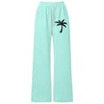 thumbnail image 1 of BOOMNY Girls Linen Pants Wide Leg Summer Beach Pants for Girl Trendy Hawaiian Graphic Elastic Waist Casual Jogger Pant With Pocket, 1 of 4