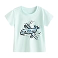 thumbnail image 1 of BOOMNY Girls Short Sleeve T Shirts Airplane Graphic T-Shirts Loose Tee Tops, Sizes 2-3 Years, 1 of 6