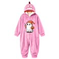 thumbnail image 1 of BOOMNY Halloween Flannel Pajamas Jumpsuit for Men And Women Hallowmas Pumpkin Face Graphic Long Sleeve Hooded Pjs Jumpsuit Cozy Warm Loungewear Homewear, 1 of 2