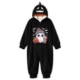 thumbnail image 1 of BOOMNY Halloween Flannel Pajamas Jumpsuit for Men And Women Hallowmas Pumpkin Ghost Graphic Long Sleeve Hooded Pjs Jumpsuit Cozy Warm Loungewear Homewear, 1 of 2