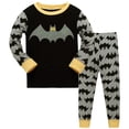 thumbnail image 1 of BOOMNY Halloween Girls 2 Peice Pajamas Sets Hallowmas Bat Graphic Long Sleeve Sleepwear Tops Pants Pjs Set for Kids Cozy Loungewear Homewear, 1 of 2