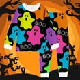 thumbnail image 1 of BOOMNY Halloween Girls 2 Peice Pajamas Sets Hallowmas Pumpkin Ghost Graphic Long Sleeve Sleepwear Tops Pants Pjs Set for Kids Cozy Loungewear Homewear, 1 of 3