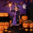 thumbnail image 1 of BOOMNY Halloween Girls Witch Dress Up Funny Hallowmas Party Outfits Sets Playful Stage Performance Clothes Set, 1 of 4