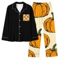 thumbnail image 1 of BOOMNY Halloween Women's Pajama Sets Hallowmas 2 Peice Pjs Set for Women Funny Pumpkin Skeleton Graphic Short Sleeve Sleepwear Tops Shorts Cozy Nightwear Loungewear, 1 of 4