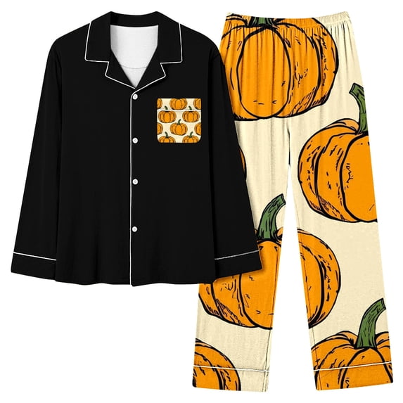 BOOMNY Halloween Women's Pajama Sets Hallowmas 2 Peice Pjs Set for Women Funny Pumpkin Skeleton Graphic Short Sleeve Sleepwear Tops Shorts Cozy Nightwear Loungewear