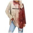 thumbnail image 1 of BOOMNY Halloween Womens Long Sleeve Tshirts Crew Neck Hallowmas Graphic T-Shirt Cozy Fall Winter Tee Tops for Women, 1 of 5