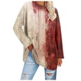 thumbnail image 1 of BOOMNY Halloween Womens Long Sleeve Tshirts Crew Neck Hallowmas Graphic T-Shirt Cozy Fall Winter Tee Tops for Women, 1 of 4