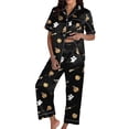 thumbnail image 1 of BOOMNY Halloween Womens Pajama Sets Hallowmas 2 Peice Pjs Set for Women Funny Pumpkin Skeleton Graphic Short Sleeve Sleepwear Tops Shorts Cozy Nightwear Loungewear, 1 of 5