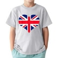 thumbnail image 1 of BOOMNY Independence Day Toddler Baby Boys Tshirts Short Sleeve T Shirts for Boys British Flag Graphic Breathable Loose Fit Cozy Childrens Athletic Tees, 1 of 3